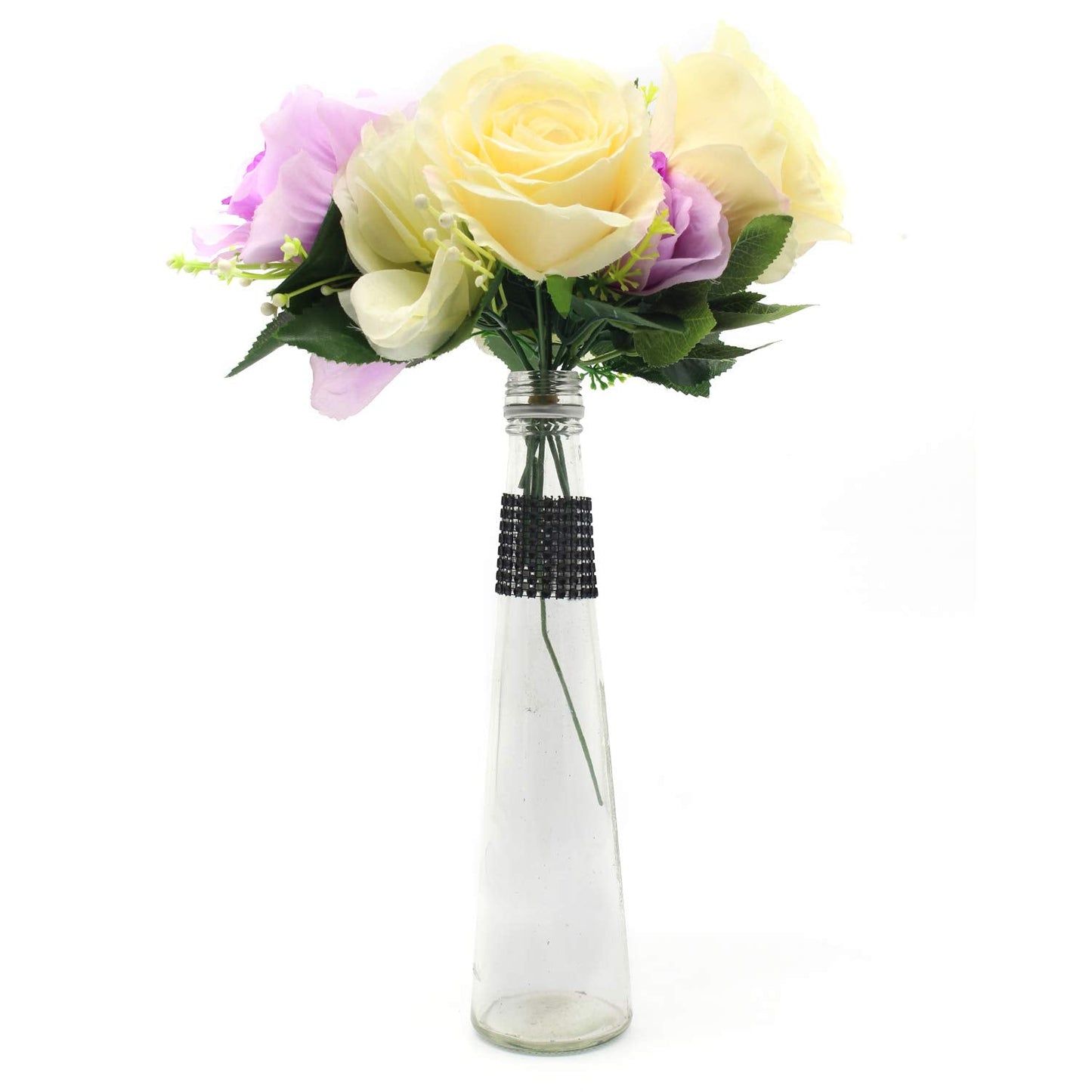 KPOSIYA Napkin Rings, Pack of 120 Rhinestone Napkin Rings Diamond Adornment for Place Settings, Wedding Receptions, Dinner or Holiday Parties, Family Gatherings (120, Black)