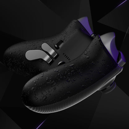 eXtremeRate Replacement Bottom Shell Case for Xbox Elite Series 2 Controller, Textured Black Non-Slip Back Housing Shell, 3D Splashing Cover for Xbox Elite Series 2 Core Wireless Controller Model 1797