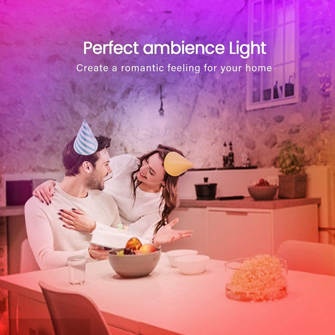 GUPUP Smart WiFi Led Lights 100 ft, Compatible with Alexa and Google Assistant Devices, Voice Control, Music Sync Color Changing Strip Lighting, App&Remote Controlled Indoor Light for Bedroom, Party