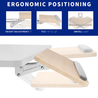 VIVO Adjustable Computer Keyboard & Mouse Platform Tray Ergonomic Under Table Desk Mount Drawer Underdesk Shelf (MOUNT-KB03B)
