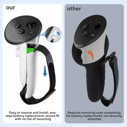 CoBak Controller Grips for Meta Quest 3s and Quest 3, Adjustable Knuckle Straps Accessories for Touch Plus Controllers