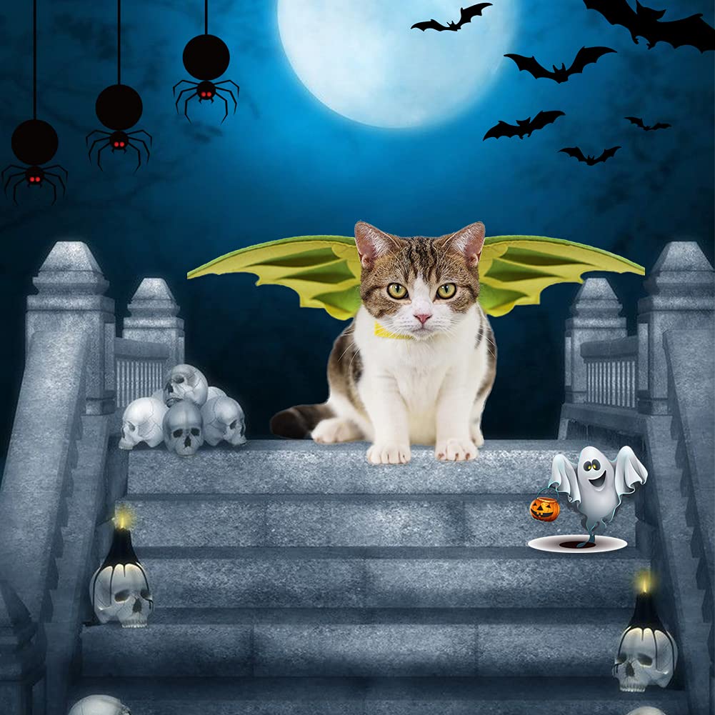 Dragon Wings for Dogs Cats, Dog Halloween Costumes- Funny Pet Dog Costume Wings for Party, Dinosaur Theme Wings Christmas Cosplay Cat Small Medium Puppy Photo Props Dress up Accessories