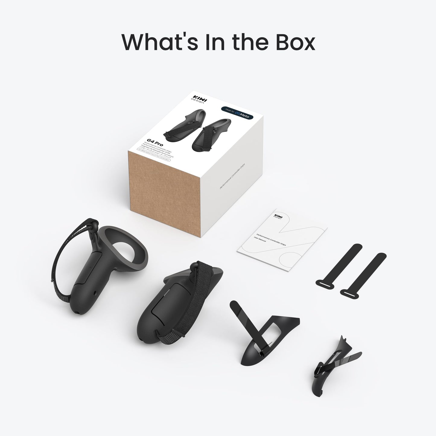 KIWI design Upgraded Controller Grips Protector Compatible with Oculus/Meta Quest 3/3S, Non-Slip Handle Cover with Battery Opening, Accessories Made for Meta