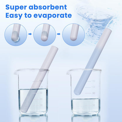 EBIEFLY 5x Drying Stick for Toys Water Absorption Dry Rod Desiccant Silicone Flesh Light Dryer Absorption Stick Deodorization Moisture Cleaner Diatomite Reusable Reduce Rust (Smooth 5.6x0.55 Inches)