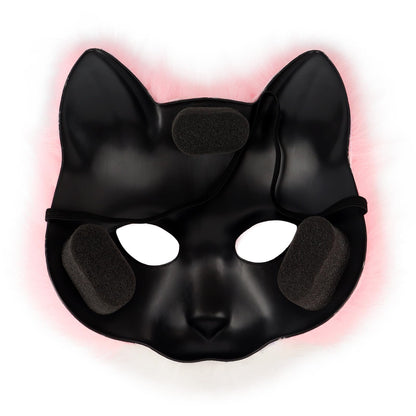 hbbhml Animal Fox Wolf Mask Halloween Party Cosplay Costumes Props Plush Cat Half Face Masks Carnival Christmas Masquerade