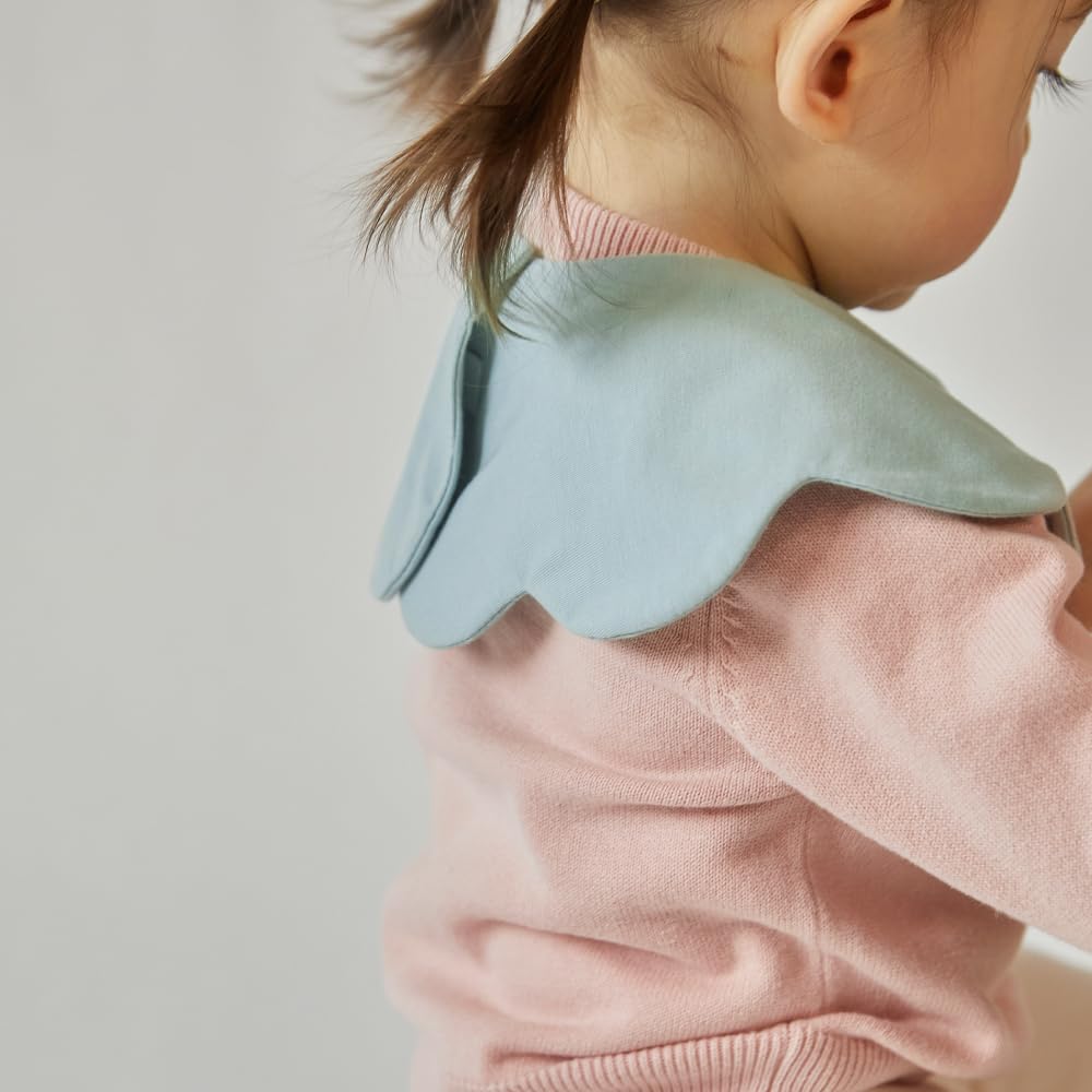 Konny Baby Bibs 5-Pack, 360 ° Rotate, Soft and Absorbent Bandana for Drooling and Teething Newborn Boys Girls Baby Essentials (Set 4 - Mint, Pink, Beige, Wine Dot, Creamy Gingham)