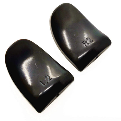 L2 R2 Triggers Ps4 (2 Pairs Trigger Extender,6Pcs Thumbstick Grips, 2 Pairs LED Light Bar Decal) for Ps4 Dualshock Controller(Black&Orange)