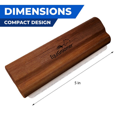 EasyGroomer Deshedding Brush for Dogs Cats| Natural Mahogany | Undercoat Tool for Large and Small Pets | Comb Removes Loose Dirt, Hair and Fur While | Perfect for Short and Long Hair Grooming Shedding