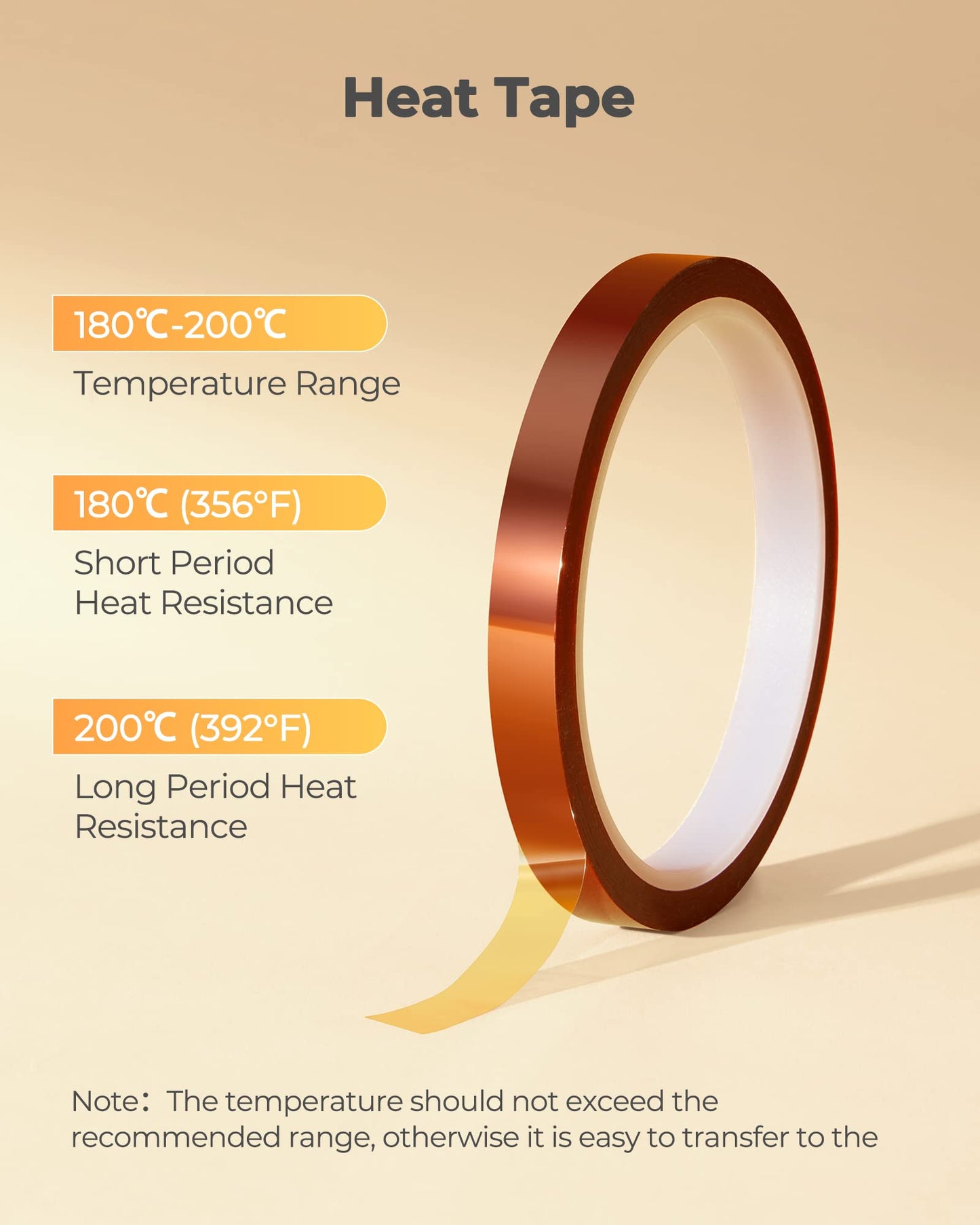 Hiipoo Sublimation Ink Refilled Bottles with Heat Tape Refill for ET2400 XP4105 XP4100 ET2720 ET2760 ET2750 ET4800 ET-2800 ET-2803 ET-2850 Inkjet Printers Heat Press Transfer on Mugs T-Shirts（BCMY）