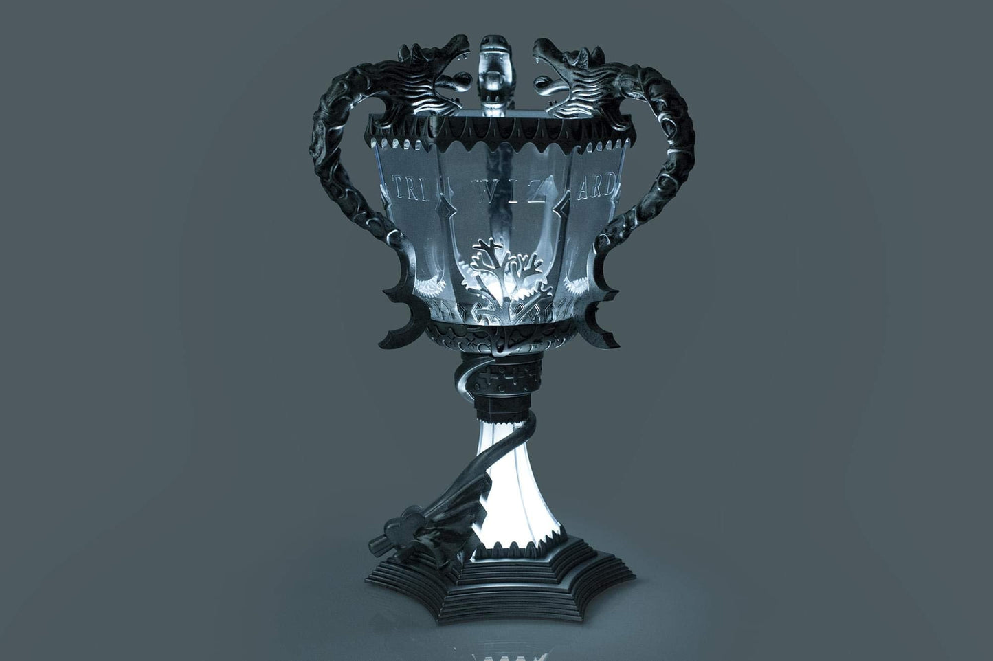 Harry Potter Triwizard Cup Battery Operated Mood Light | 13-Inch Tall LED Lamp,Silver