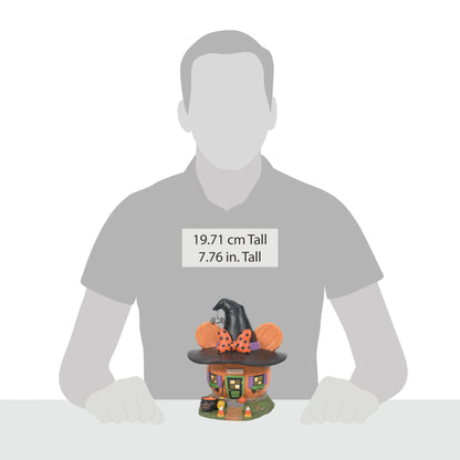 Department 56 Disney Village Halloween Minnie Mouse Pumpkintown House Lit Building, 7.76 Inch, Multicolor