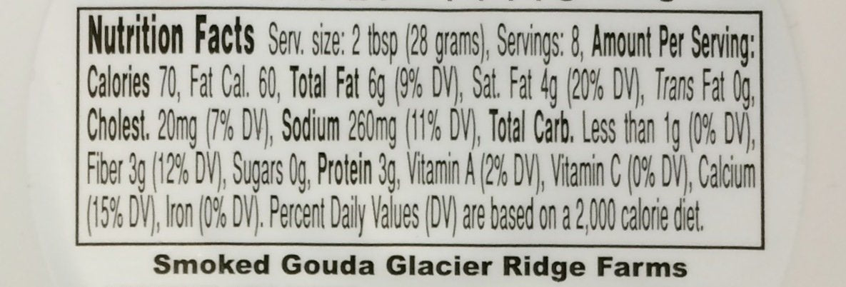 Glacier Ridge Farms Smoked Gouda Gourmet Spreadable Cheese 8oz (One Cup)