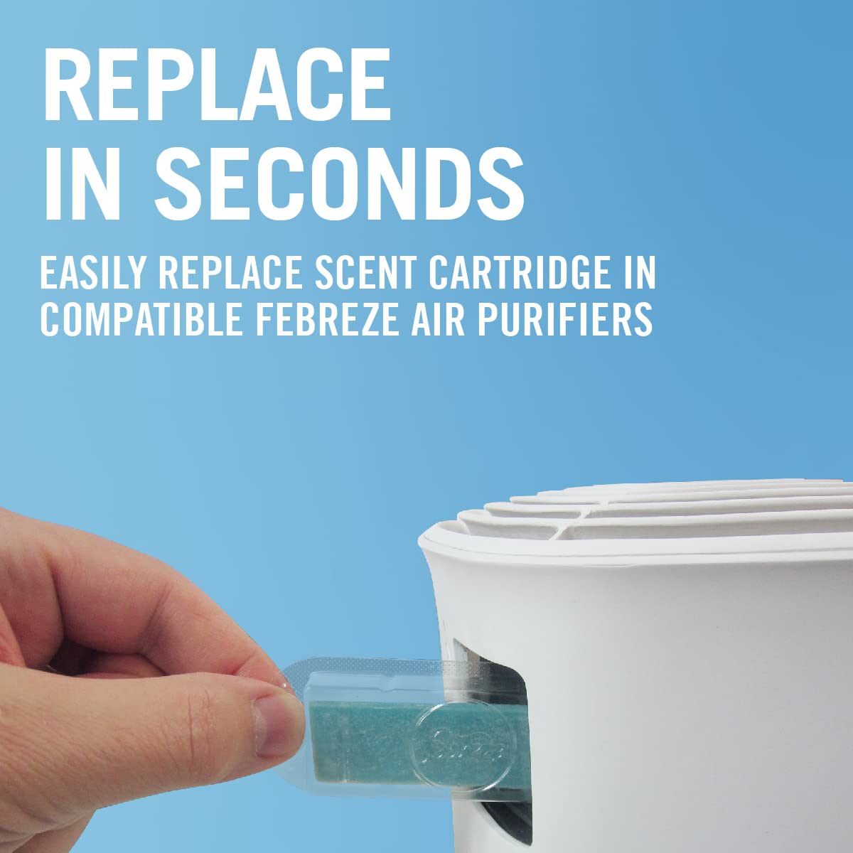 Febreze Linen & Sky Air Purifier Scent Refill Cartridge, 2-Pack, White, 2 Count