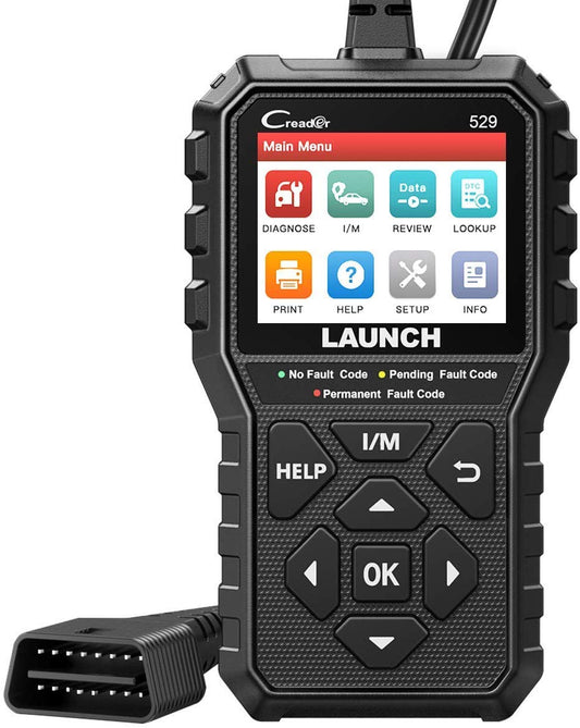 LAUNCH CR529 OBD2 Scanner Diagnostic Tool, Full OBD2 Scanner for Car, Free Lifetime Upd. Check-Egine-Light Code Reader, 5 Years. Backup, Clear Codes, One Click I/M, for DIYers with Cars After 1996
