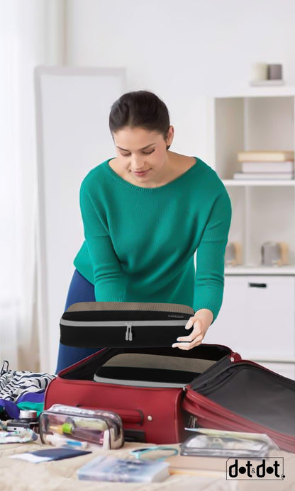 Dot&Dot Large Packing Cubes - 4 Pcs Suitcase Organizer Set - Carry On Travel Cubes