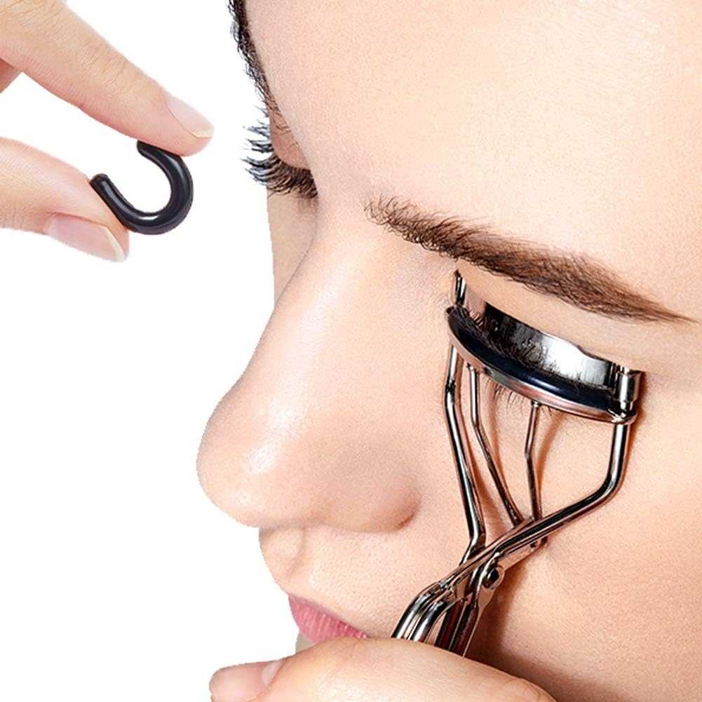 20pcs Universal Soft Silicone Eyelash Curler Replacement Pads Refill Pads for Eyelash Curler - Black