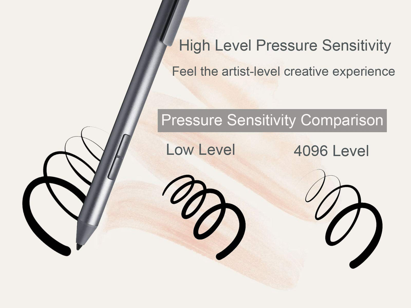 LAZARITE M Pen Grey, Active Stylus for Microsoft Surface, Lenovo Yoga 7i/9i, Flex 5, Hp Envy x360/Pavilion x360/Spectre x360, Stylus Pen with 4096 Pressure Sensitivity, Palm Rejection, Tilt Support