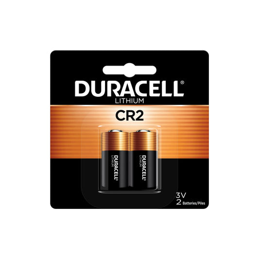 Duracell CR2 3V Lithium Battery, 2 Count (Pack of 1), CR 3 Volt Batteries High Power, Long-Lasting for Video and Photo Cameras, Lighting Equipment, and More