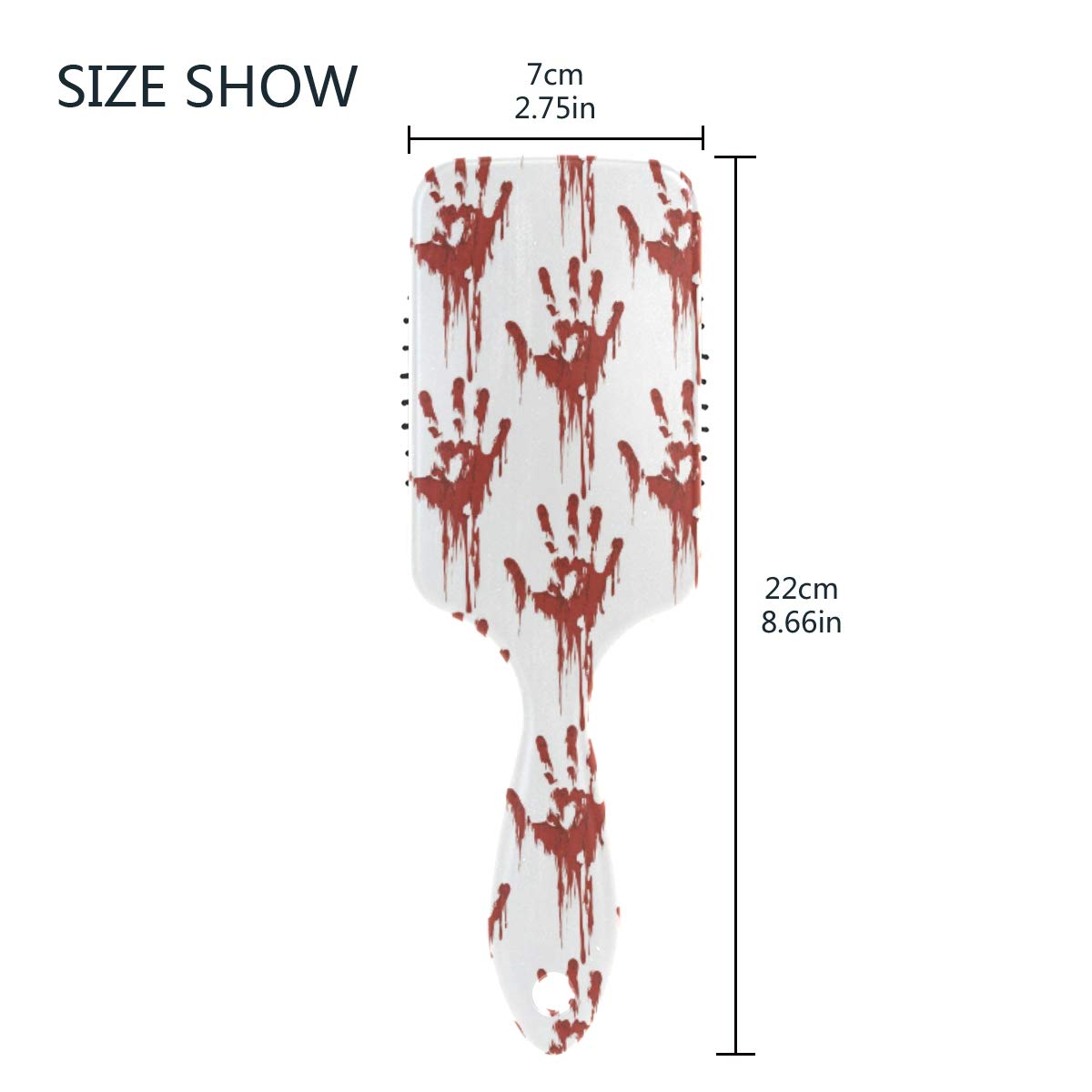 Halloween Scary Bloody Zombie Hair Brush for Wet & Dry Hair Grip Soft Bristles for Anti Static & Frizz Air Cushion Comb for Women Girls