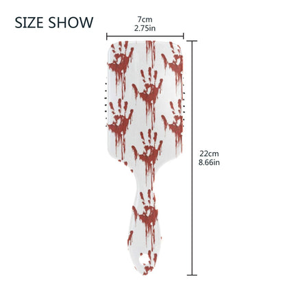 Halloween Scary Bloody Zombie Hair Brush for Wet & Dry Hair Grip Soft Bristles for Anti Static & Frizz Air Cushion Comb for Women Girls