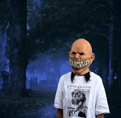 LEKA NEIL Halloween sharp tooth devil mask zombie mask Monster Devil Mask Creepy Costume Corpse Party Latex Full Head Mask