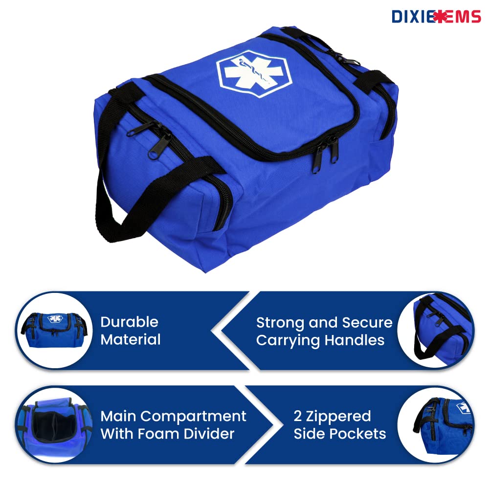 Dixie EMS Dixigear Empty First Responder II Bag 10.5" x 5" x 8" - Blue