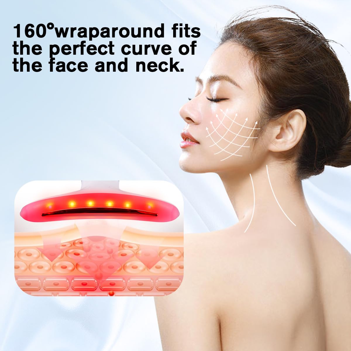 LATME Facial Massager,Neck Face Massager Tool,3 Mode Massage with Heat,Portable Beauty Instrument for Skin Care Women Gift