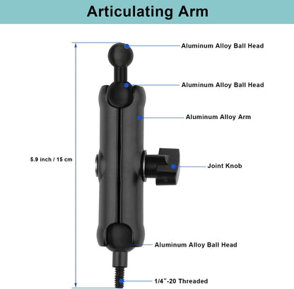 Under Cabinet Tablet Mount, Kitchen Tablet Holder iPad Mount for Desk/Table/Board/Chair,Compatible with 4.7~12.9" iPad/Nexus/LG G Pads/e-Reader/Switch/iPhone,360° Adjustable Aluminum Alloy Arm Stand