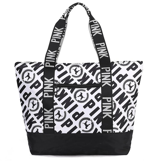 Large Capacity Travel Tote Bag for Women Men, Travel Duffle Bag Aesthetic Sports Gym Handbag, Waterproof Gym Tote Bag Portable Fitness Shoulder Bag Weekender Overnight Bag for Travel (White Pattern-c)