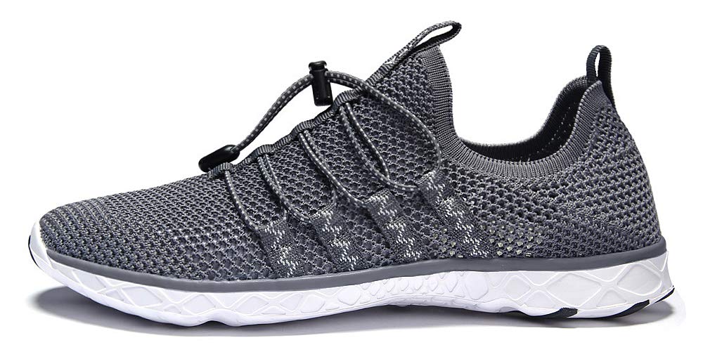 DLGJPA Men's Quick Drying Water Shoes for Beach or Water Sports Lightweight Slip On Walking Shoes Darkgray 9.5