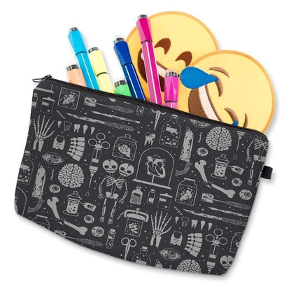 Deanfun Small Makeup Case - Cute and Waterproof Cosmetic Bag for Women(Happy Halloween D5-52254)