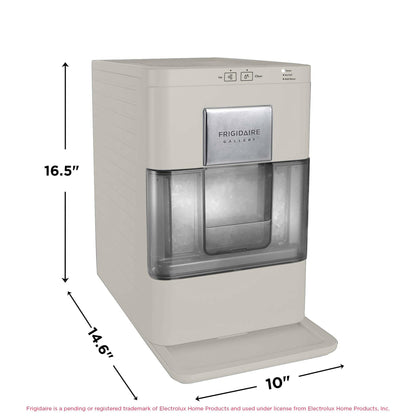 Frigidaire Nugget Ice Maker, Countertop Ice Machine with Transparent Window, Sonic Ice Maker with 44 lbs. Capacity, Auto Self Cleaning Ice Maker Machine, 2.0 Gen, Cream - 16.75D x 11.75W x 20.25H