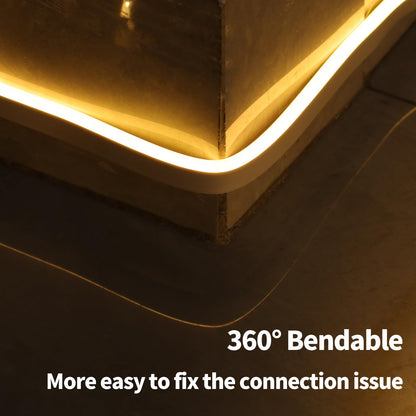 Dimmable LED Neon Strip Lights 1 m – Waterproof Flexible USB Silicone Neon Rope Light with Touch Control, 120° 3000 K Warm‑White Ambient Decor