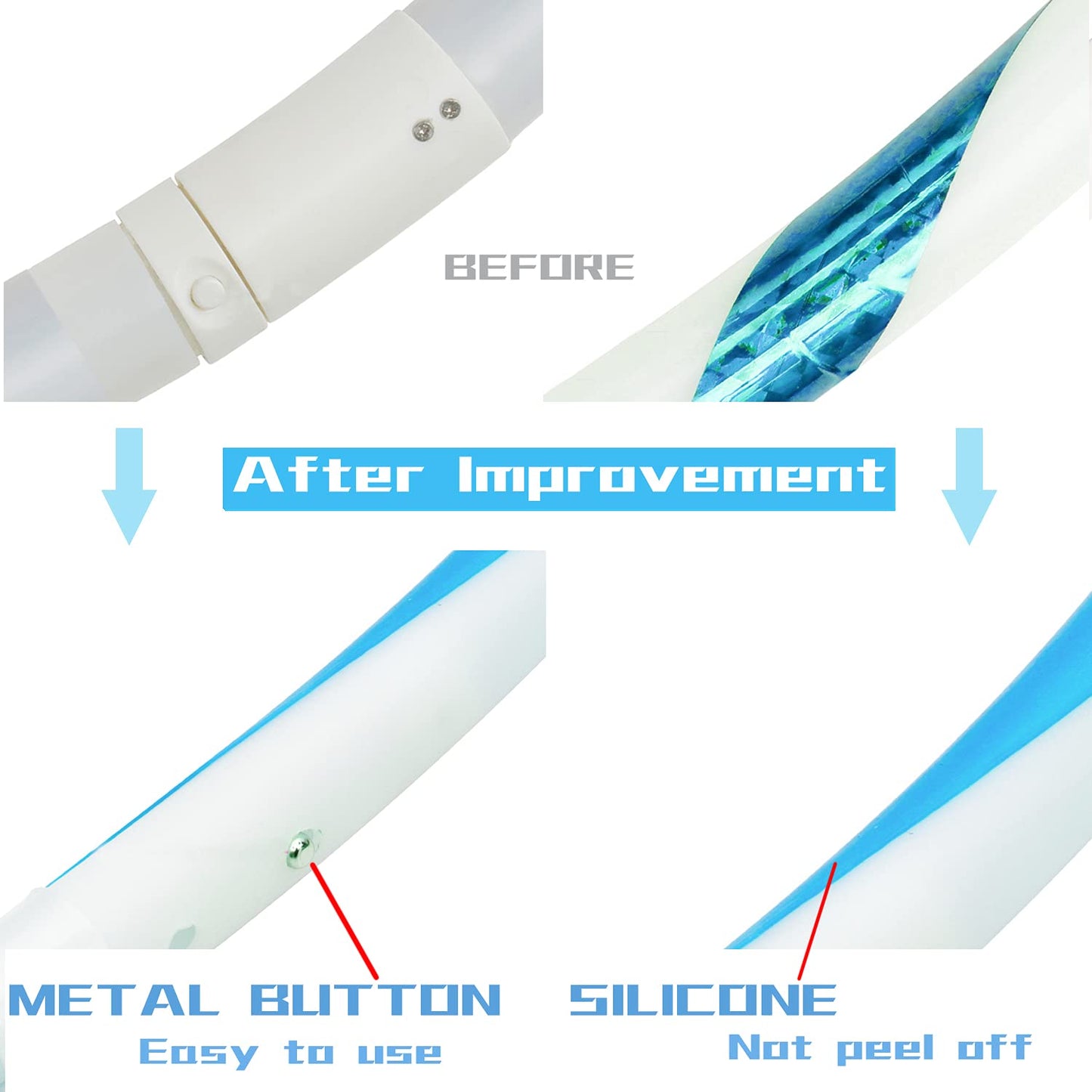 LED Hoop Dance Fitness Exercise Light Up Hoop for Kids & Adults, Auto Color Changing Strobe Glow Light, 36in (2 AA Batteries Needed, Not Included)