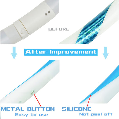 LED Hoop Dance Fitness Exercise Light Up Hoop for Kids & Adults, Auto Color Changing Strobe Glow Light, 36in (2 AA Batteries Needed, Not Included)