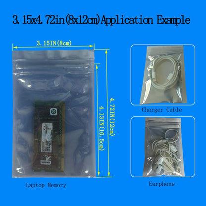 Daarcin Anti Static Bags,ESD Bags,30pcs Mixed Sizes Antistatic Resealable Bag for 3.5 Hard Drive, 2.5 Solid State Drive,with Labels, ESD Shielding Bag for Varieties of Electronic Device