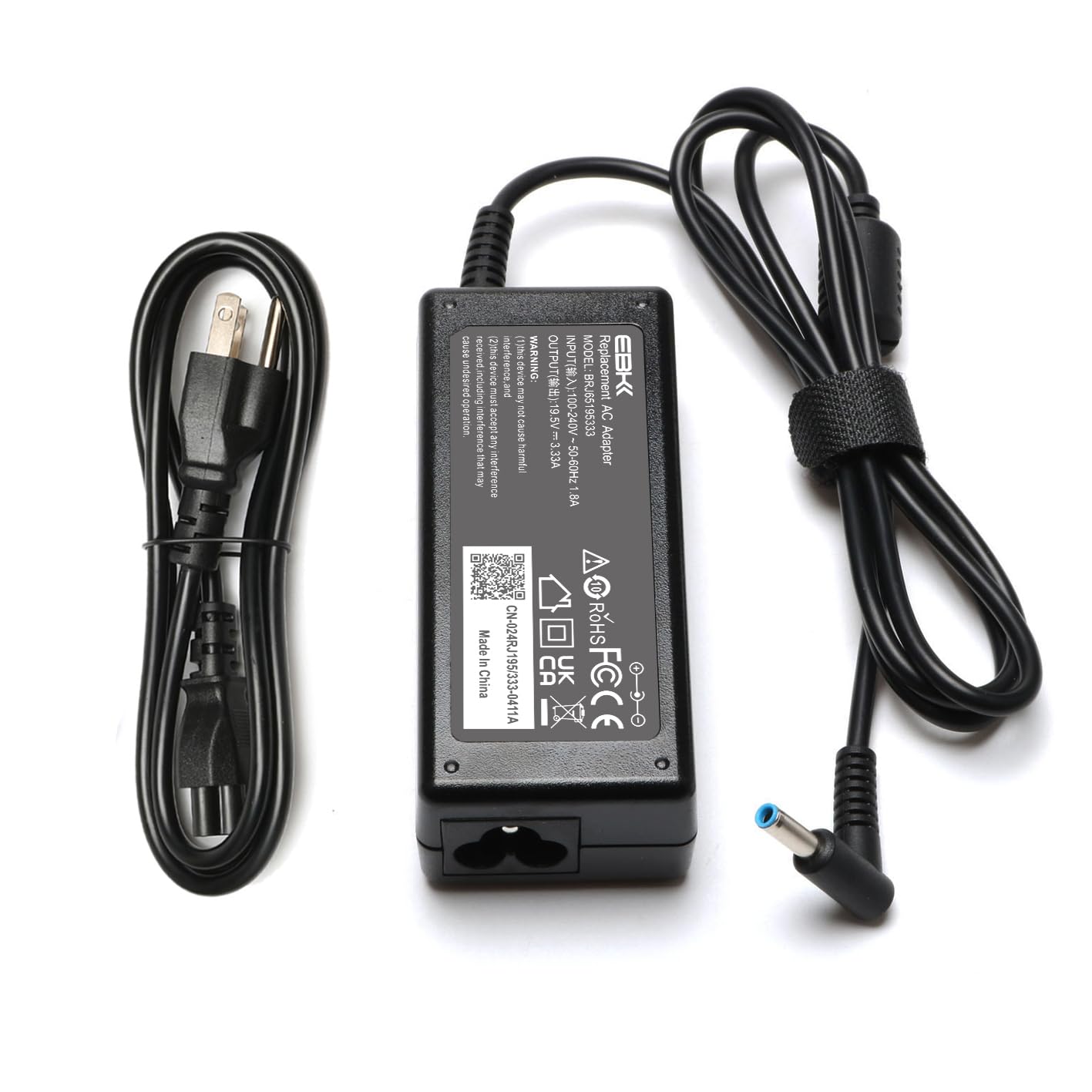 65W Laptop Charger for HP EliteBook Charger 840 850 845 830 820 G8/G7/G6/G5/G4/G3,(Blue Tip) ProBook 640 650 450 430 440 446 455 470 745 735 725 755 with Power Cord
