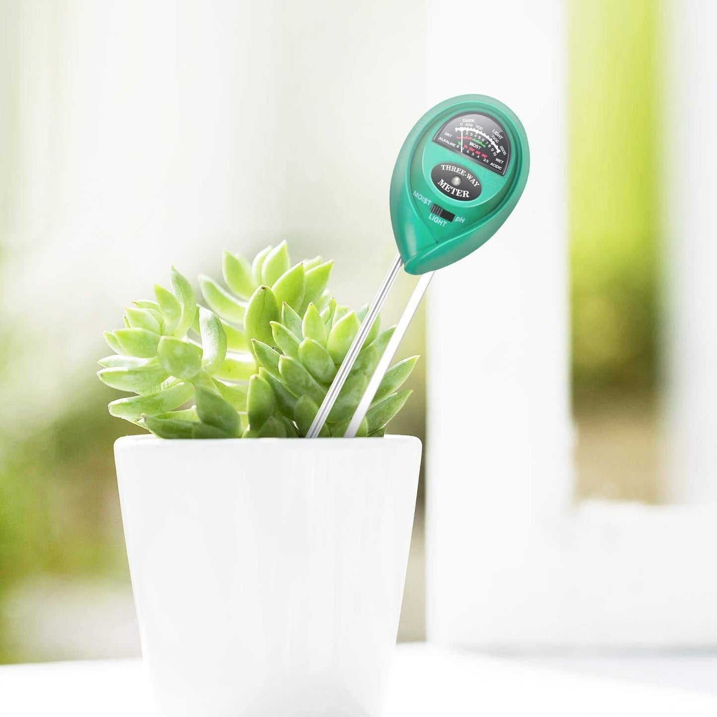 iPower 3-in-1 Soil Moisture/pH/Light Meter, Soil Test kit for Indoor & Outdoor Use, Suitable for House Plants, Garden, Lawn, Farm