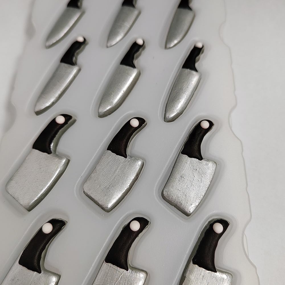 Edible Halloween Sprinkles for Cake Decorating, Edible Knives Cupcake Toppers for Cake, Cookies, Cupcakes, Baking, Ice Cream Desserts Supplies