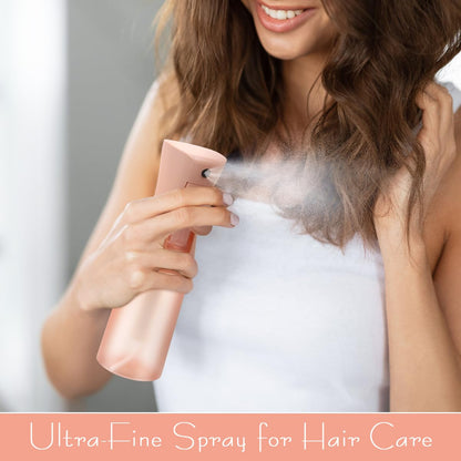 Leaflai Empty Spray bottles, Spray Water Bottle Fine Mist Refillable, Continuous Spray Bottle for Hair, Skin Care, Showering Pets, Plants, travel, Cleaning and Ironing 6.8 Ounce (Brown)