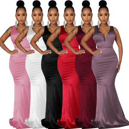 JTNFairy Women's Sleeveless Bodycon Corset Maxi Dress Ruched Elegant Evening Wedding Guest Long Formal Dresses