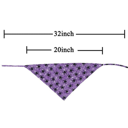 KZHAREEN 2 Pack Halloween Dog Bandana Reversible Triangle Bibs Scarf Accessories Large