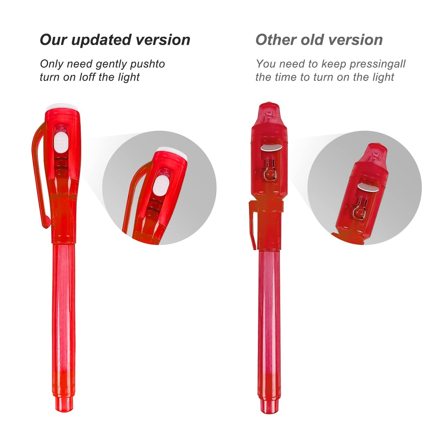 EODVICS Invisible Ink Pens, 28 Pack Spy Pen Invisible Disappearing Ink Pen with UV Light, Upgrade Exquisite Packaging Magic Pen for Secret Message, Birthday Party, and Kids Halloween Goodies Bags Toy