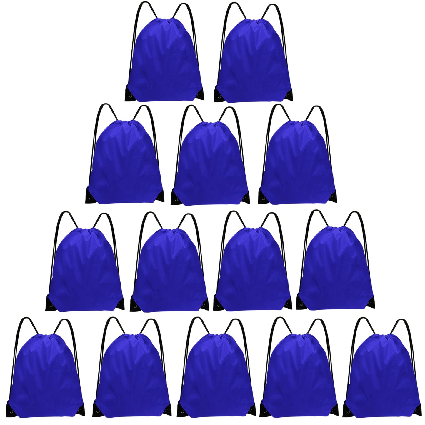 Grneric Drawstring Bags Bulk 14 Pcs Drawstring Backpack Bulk Cinch Bag Sackpack for Men Women Gym (Navy Blue)