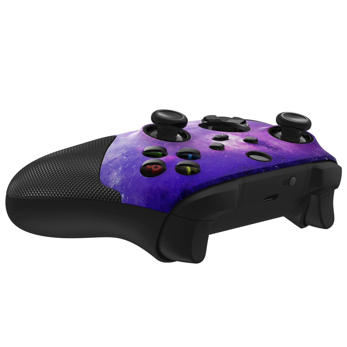 eXtremeRate ASR Version Redesigned Shell for Xbox Core Wireless Controller - Performance Rubberized Grip, Anti Sticks Rubbing Rings - Custom Faceplate for Xbox Series X & S Controller - Nebula Galaxy