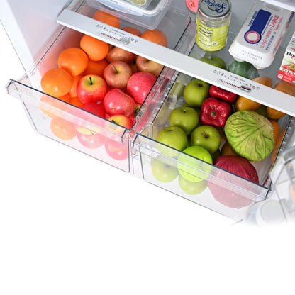 Kenmore 33 in. 20.5 cu. ft. Capacity Refrigerator/Freezer with Full-Width Adjustable Glass Shelving, Humidity Control Crispers, ENERGY STAR Certified, Black