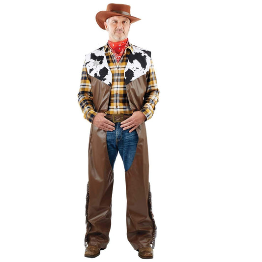 Fun Shack Adult Cowboy Costume for Men, Halloween Cowboy Outfit, Western Costume for Adults, Rodeo Dress-Up, One Size