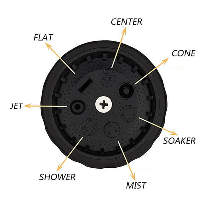 Garden Hose Nozzle Hand Sprayer 7 Pattern High Pressure Watering Nozzles Spray Gun