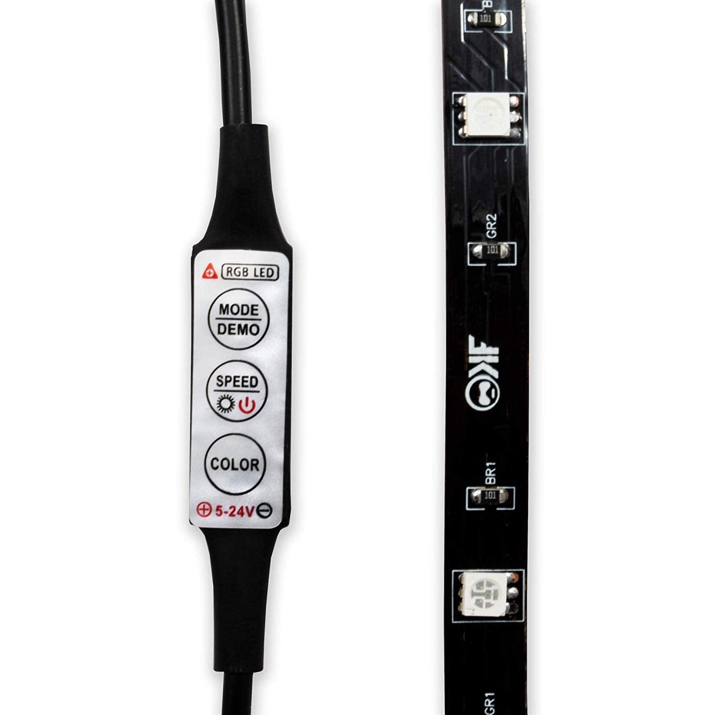 KontrolFreek Gaming Lights: LED Strip Lights, USB Powered with Controller, 3M Adhesive for TV, Console, PC, Wall (12 Ft)