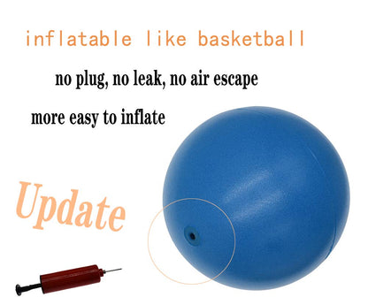 CIZEBO Pilates Ball 8 inch, Small Exercise Ball for Between Knees with Needle Pump for Core Workout & Physical Therapy Yoga PT, Blue